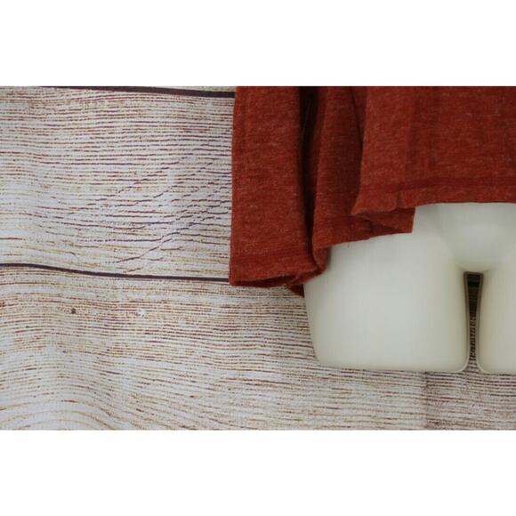 Mur Mur Womens Size Small Burnout Open Back Long Sleeve Top Shirt Rust Red - Picture 4 of 9